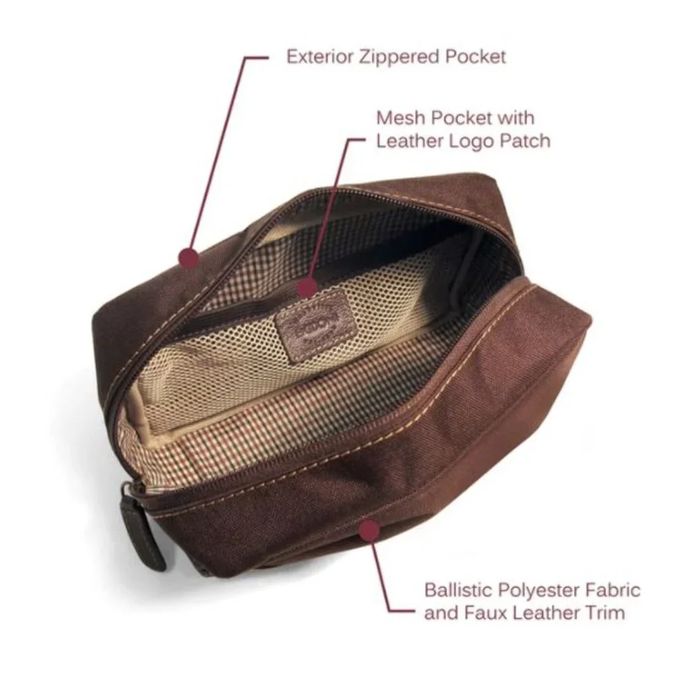 Boconi Garth Traveler Bag Brown Tote Mens Toiletry Bag Travel Luxury Gift NWT